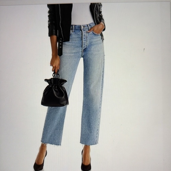 Agolde 90s Pinch Waist Straight Leg Organic Cotton Jeans 24 - Picture 1 of 13